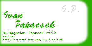 ivan papacsek business card